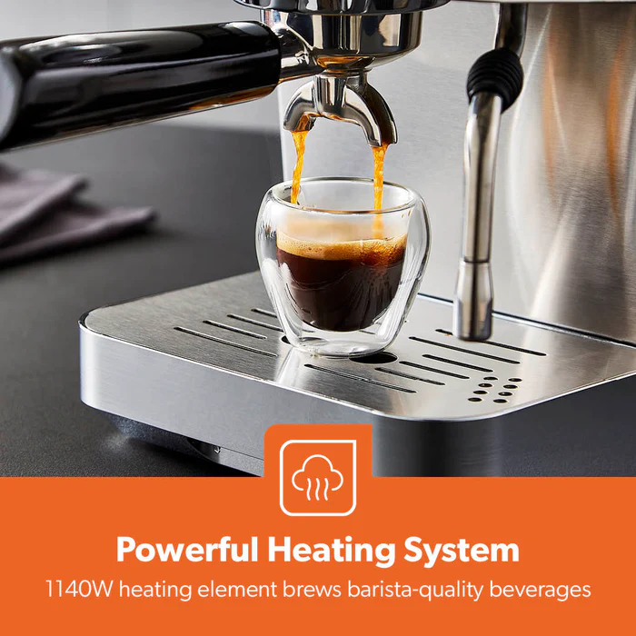 geepasgcm415221.8lespresso cappuccinocoffeemachine 06 powerfulheatingsystem 700x